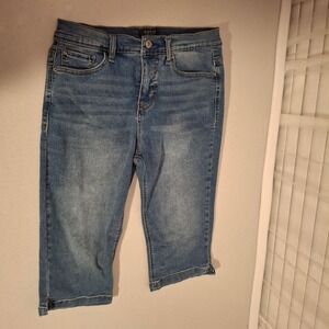 Curve Appeal Womens Capri Jeans Size‎ 10 / 30 Denim Cropped Pants Blue